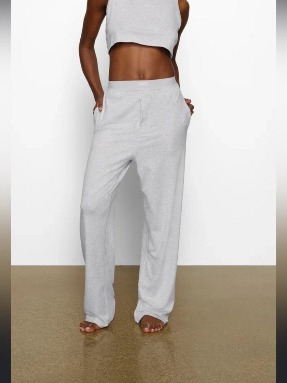 Skims Light Gray Boyfriend Sleep Pants NWT